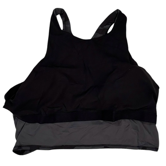 Athleta Conscious Crop Sports Yoga Bra Black Camo Camouflage Plus 3X D DD+ NWT - Picture 4 of 11